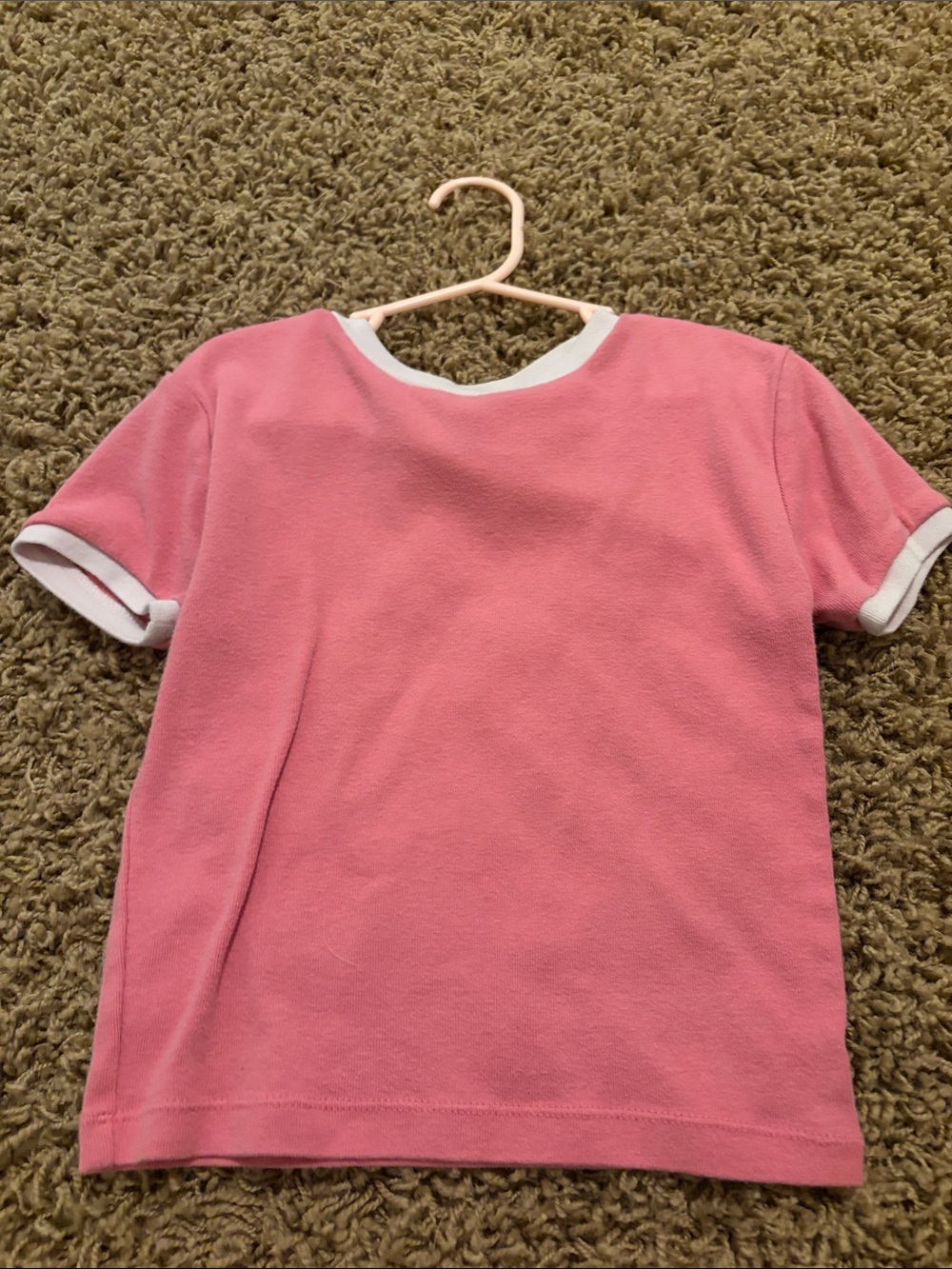 RSQ Pink Short Sleeve Tee with White Trim